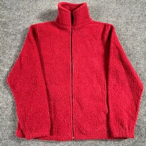 VTG Bear Ridge Jacket Womens‎ Large Red Full Zip Wool Blend Outdoors Retro USA